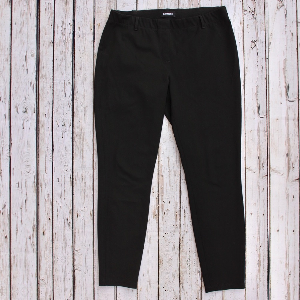 Express Columnist Barely Boot Mid Rise Dress Pants